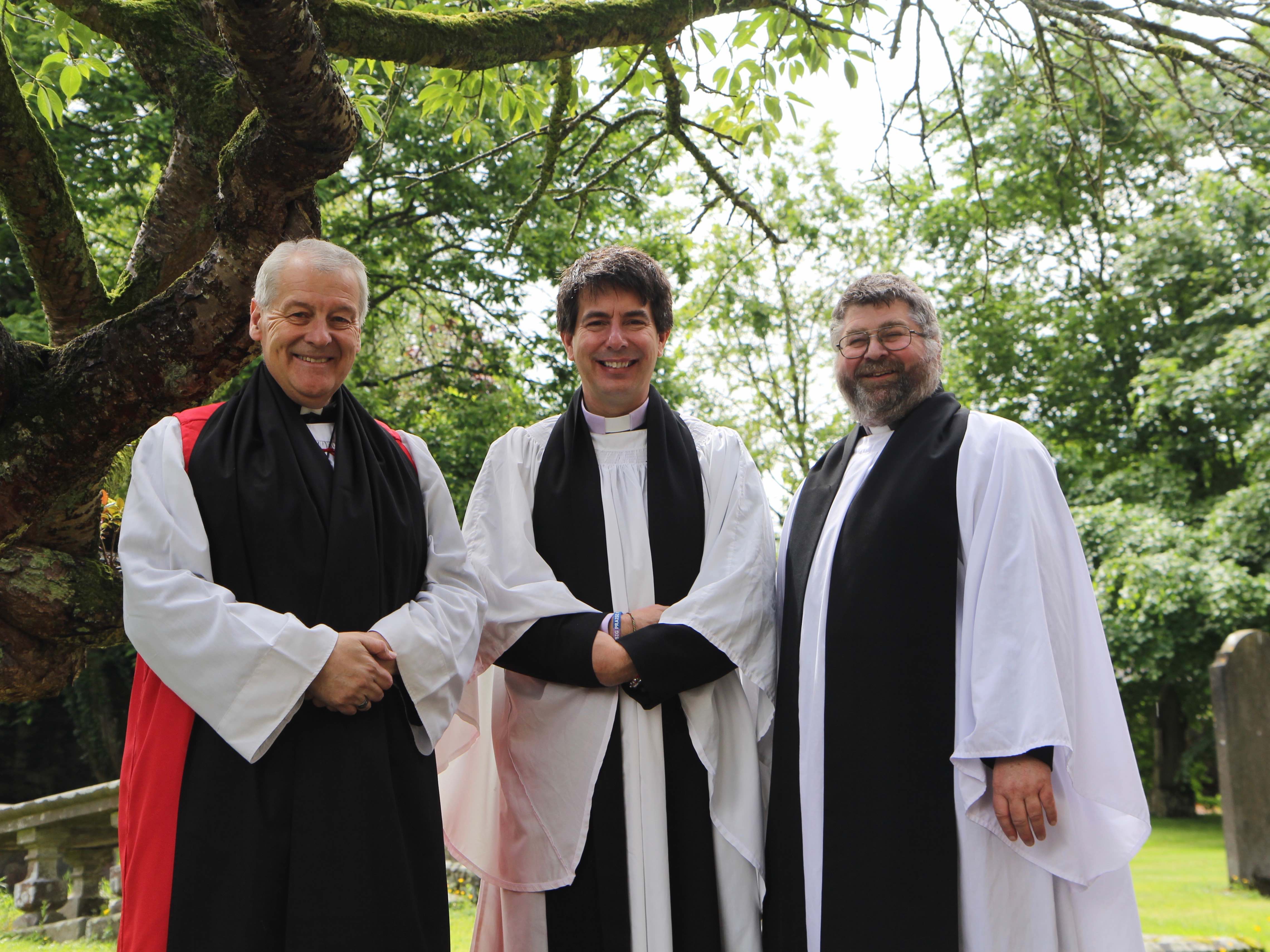 Archbishop Michael Jackson, the Revd Philip Heak and the Revd Neal O'Raw