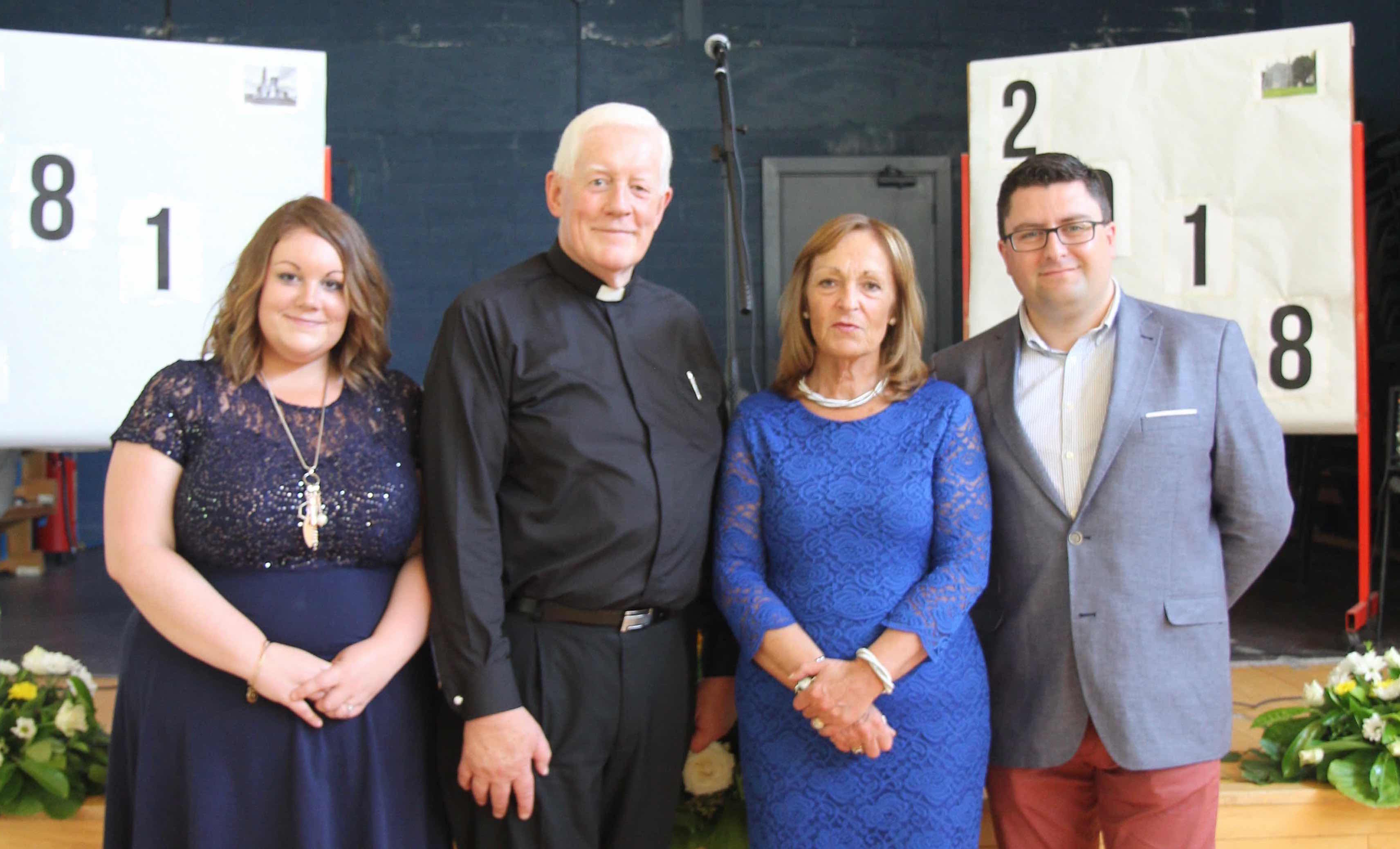 Canon Robert Deane marked his final weekend as Rector of Swords and Donabate at the same time as the bicentenary of St Columba's Church was celebrated. He is pictured with his wife Anne, daughter Sarah and Paul Pearson.