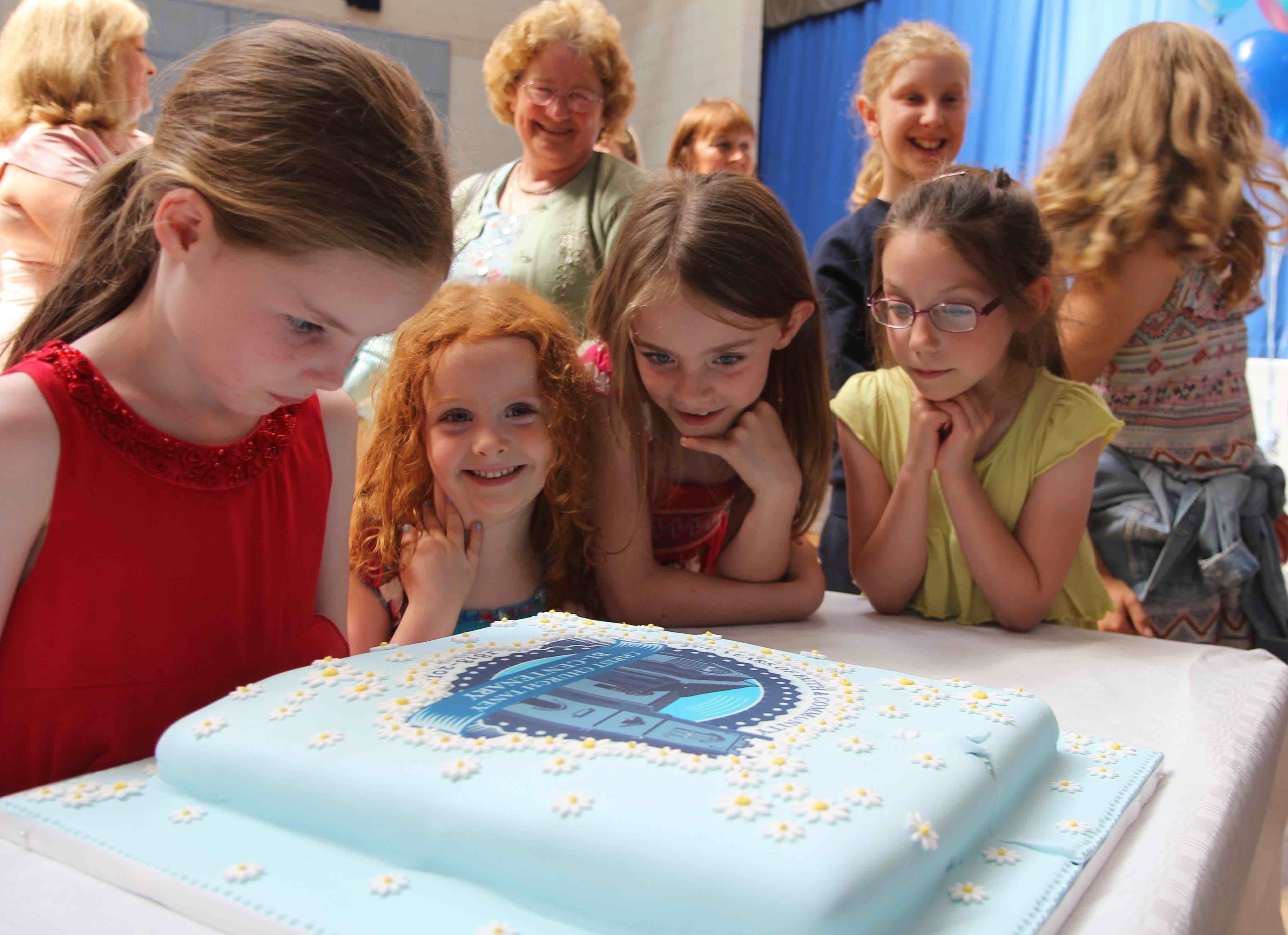 Some of Taney's younger parishioners waiting for cake at the bicentenary celebrations of Christ Church, Taney.