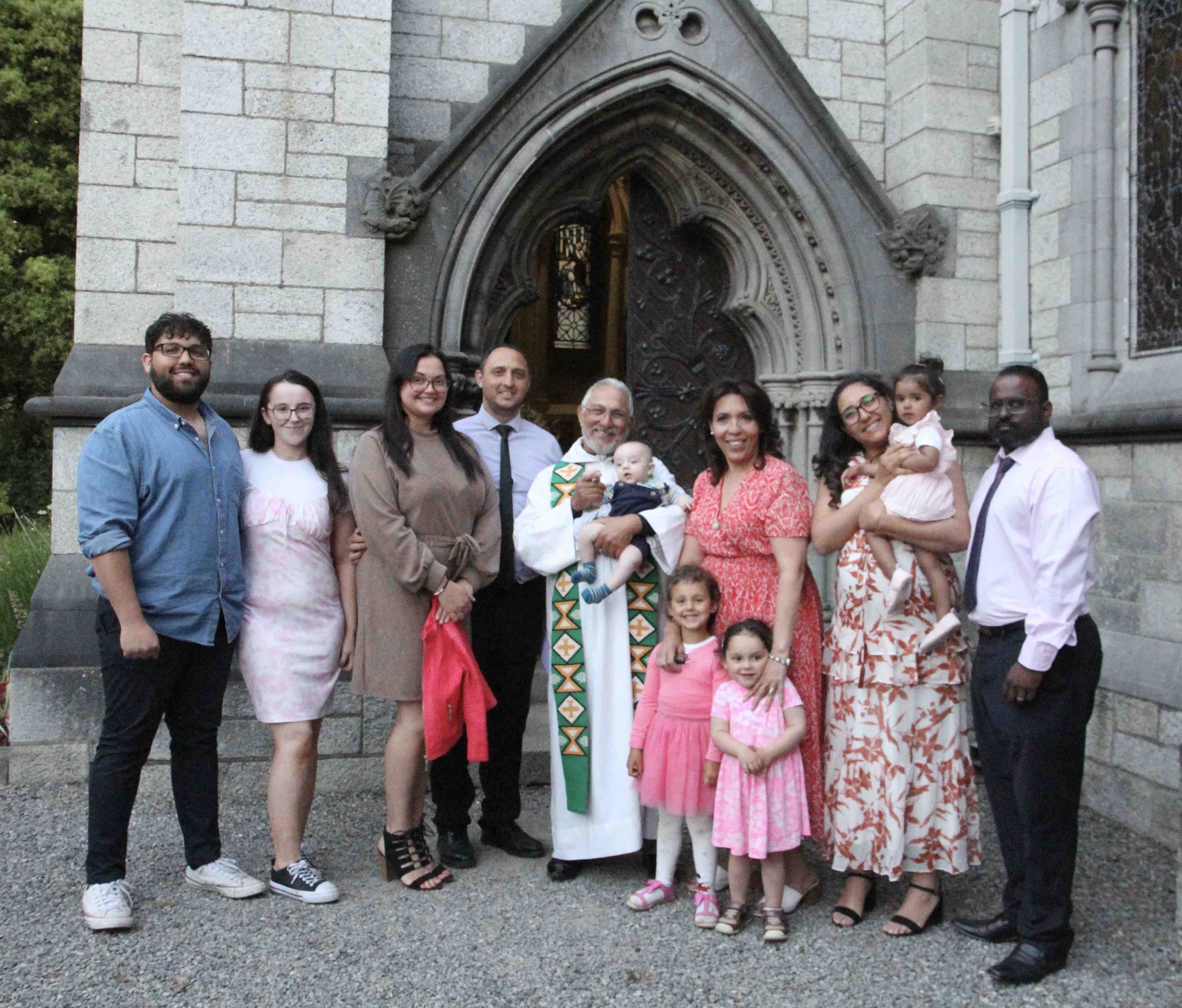 The Revd Kevin and Arlene Ronné and their family after Kevin's institution as Rector of Raheny and Coolock.