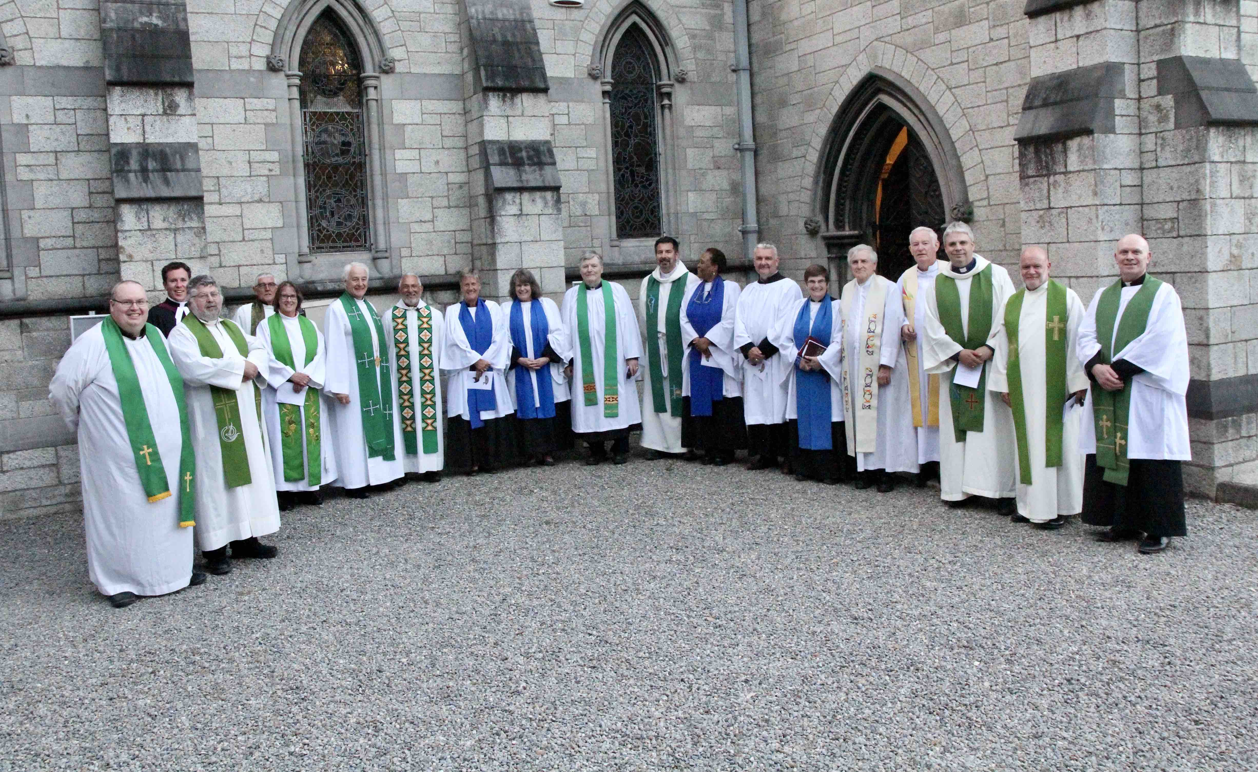 Clergy and Lay Readers at All Saints Church Raheny for the institution of the Revd Kevin Ronné.