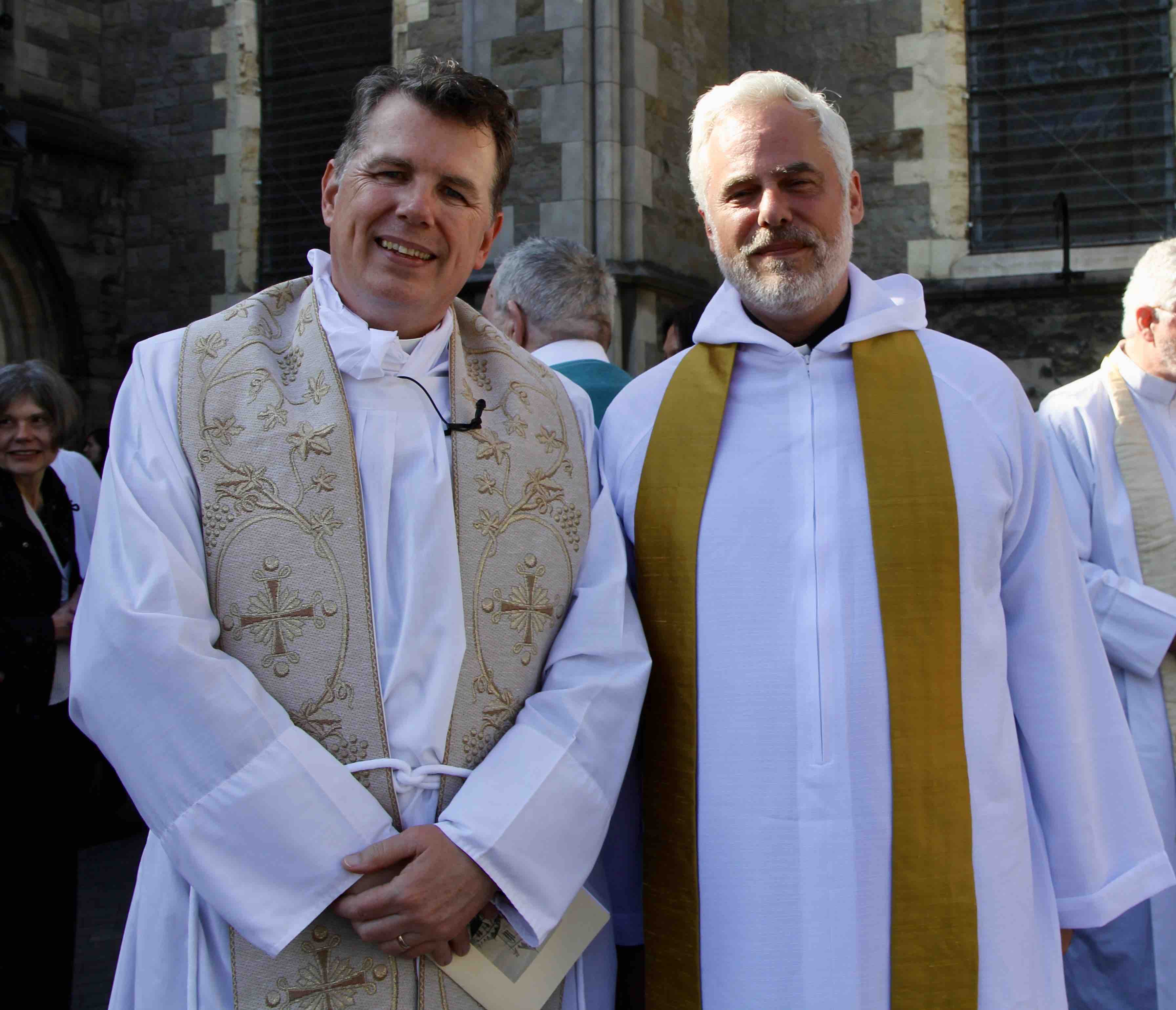 The Revd Mathew McCauley with Canon Andrew McCroskery, Vicar of St Bartholomew's.