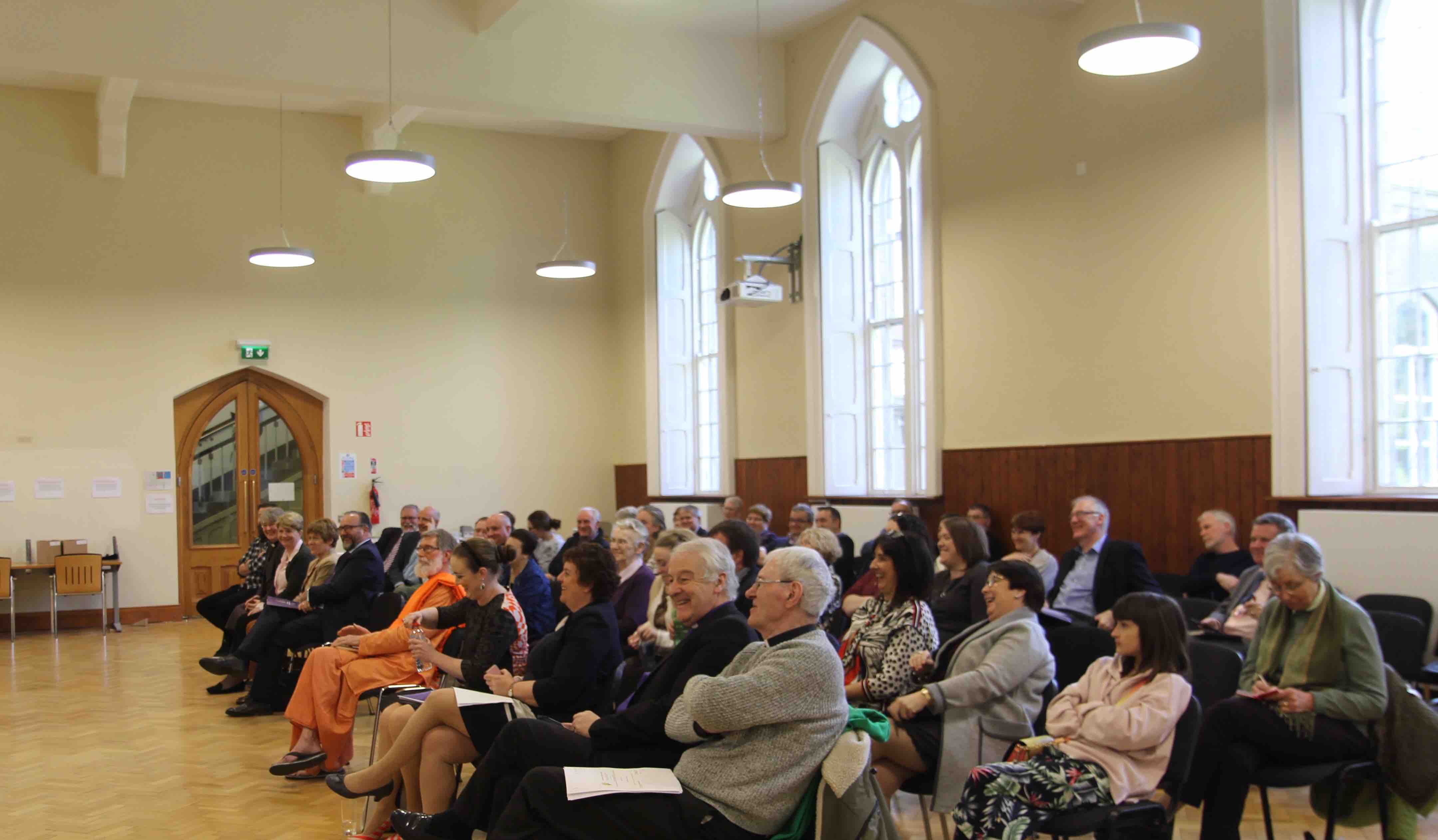 The audience at DCU's All Hallows Campus for the launch of Come&C/ Growing in the Image & Likeness of God.