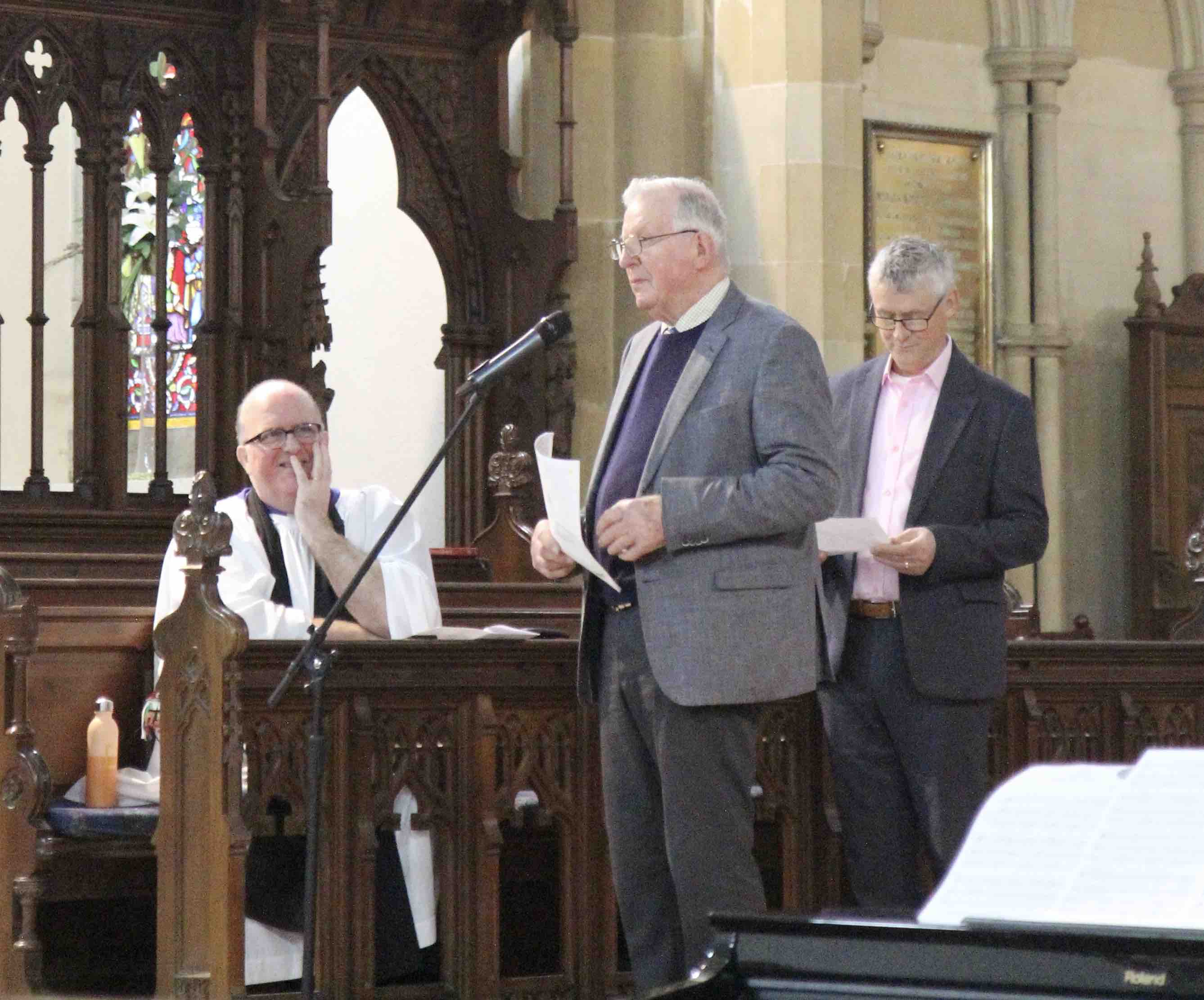 Long standing parishioner John Leeson pays tribute to Baden.