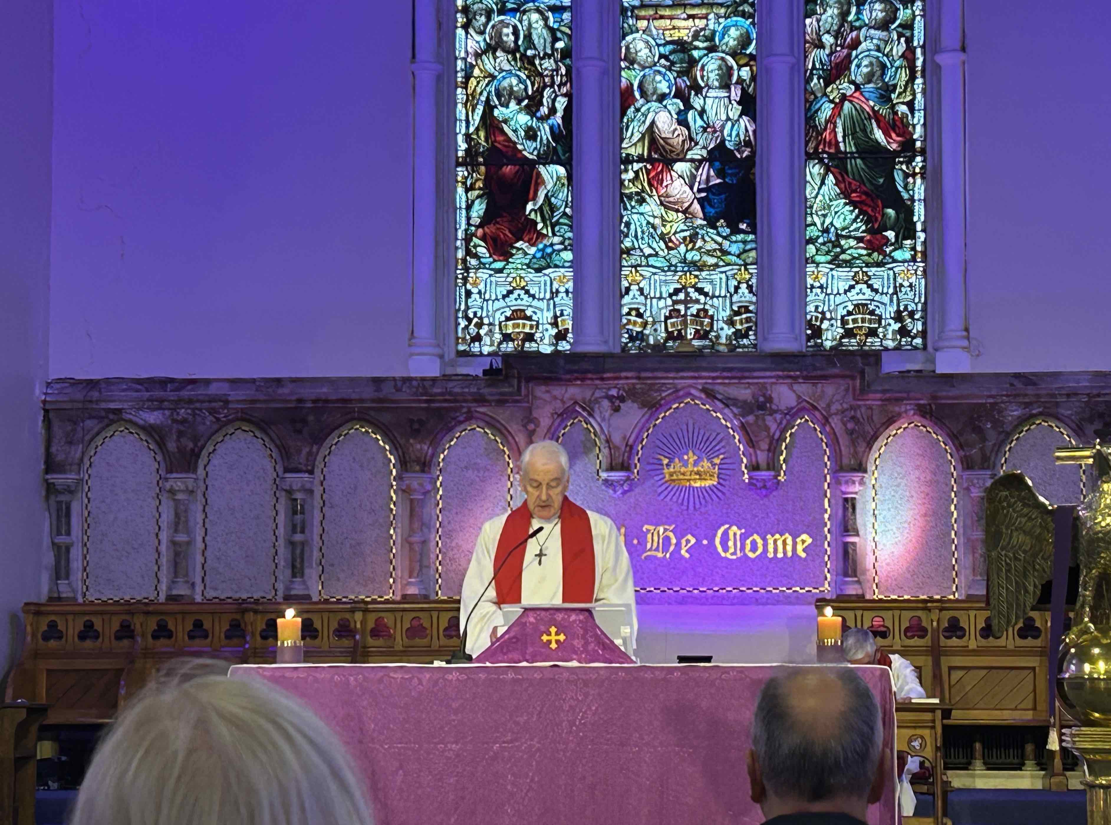 Archbishop Michael Jackson at the Service of Holy Communion in Holy Trinity Rathmines.