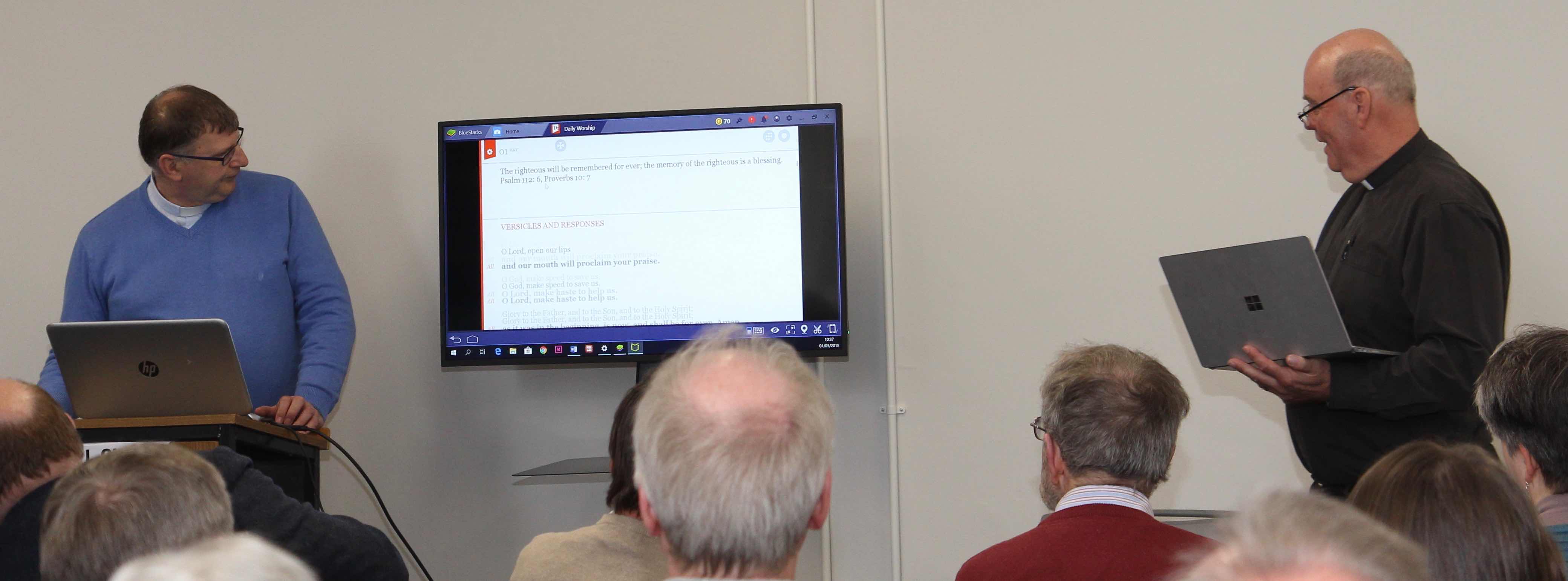 The Revd Alan Rufli and Archdeacon Ricky Rountree leading the liturgical seminar.