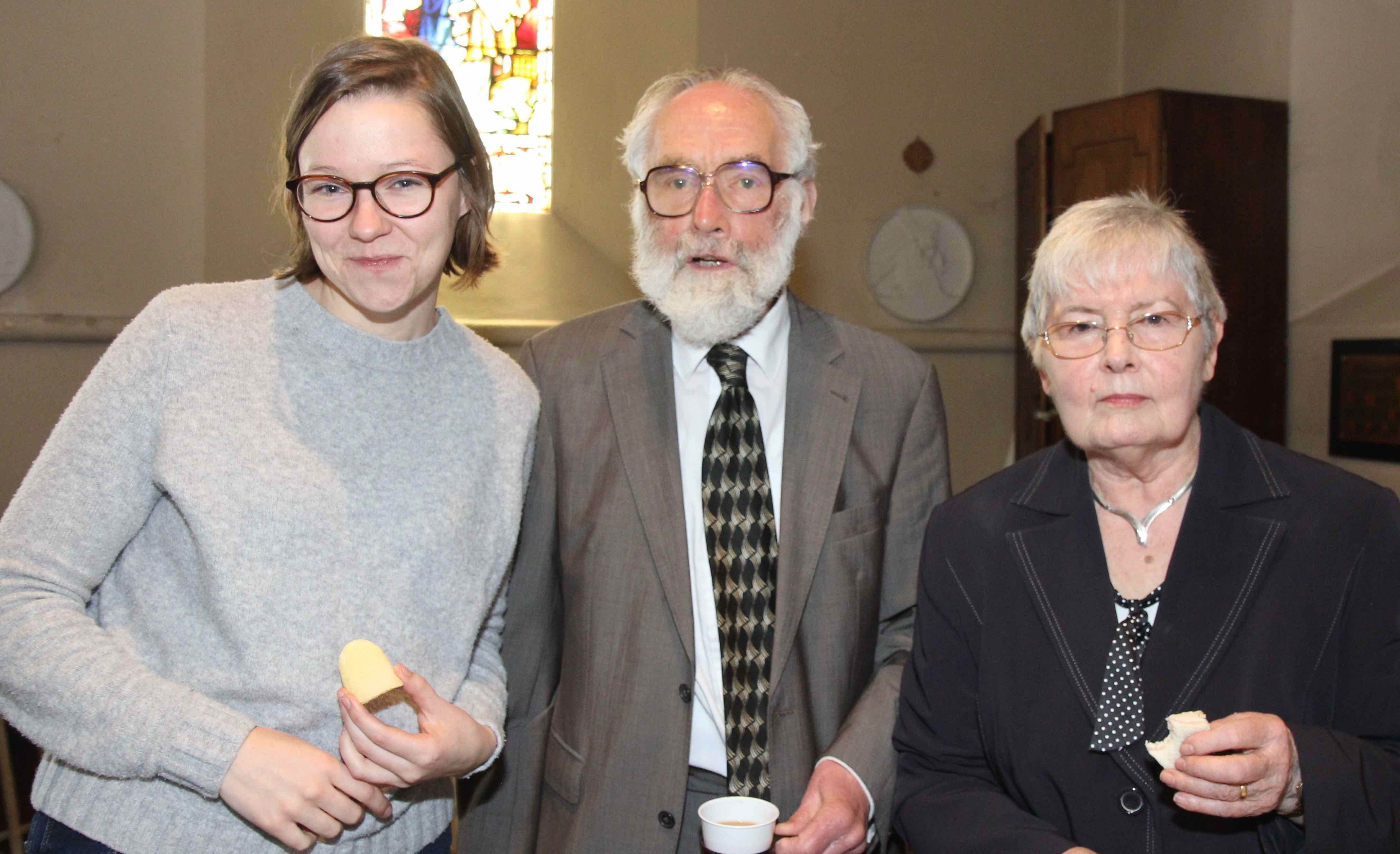 Rachel Holley, John Brownlee and Margaret Ainsworth at the Patronal Festival of St John's, Sandymount.