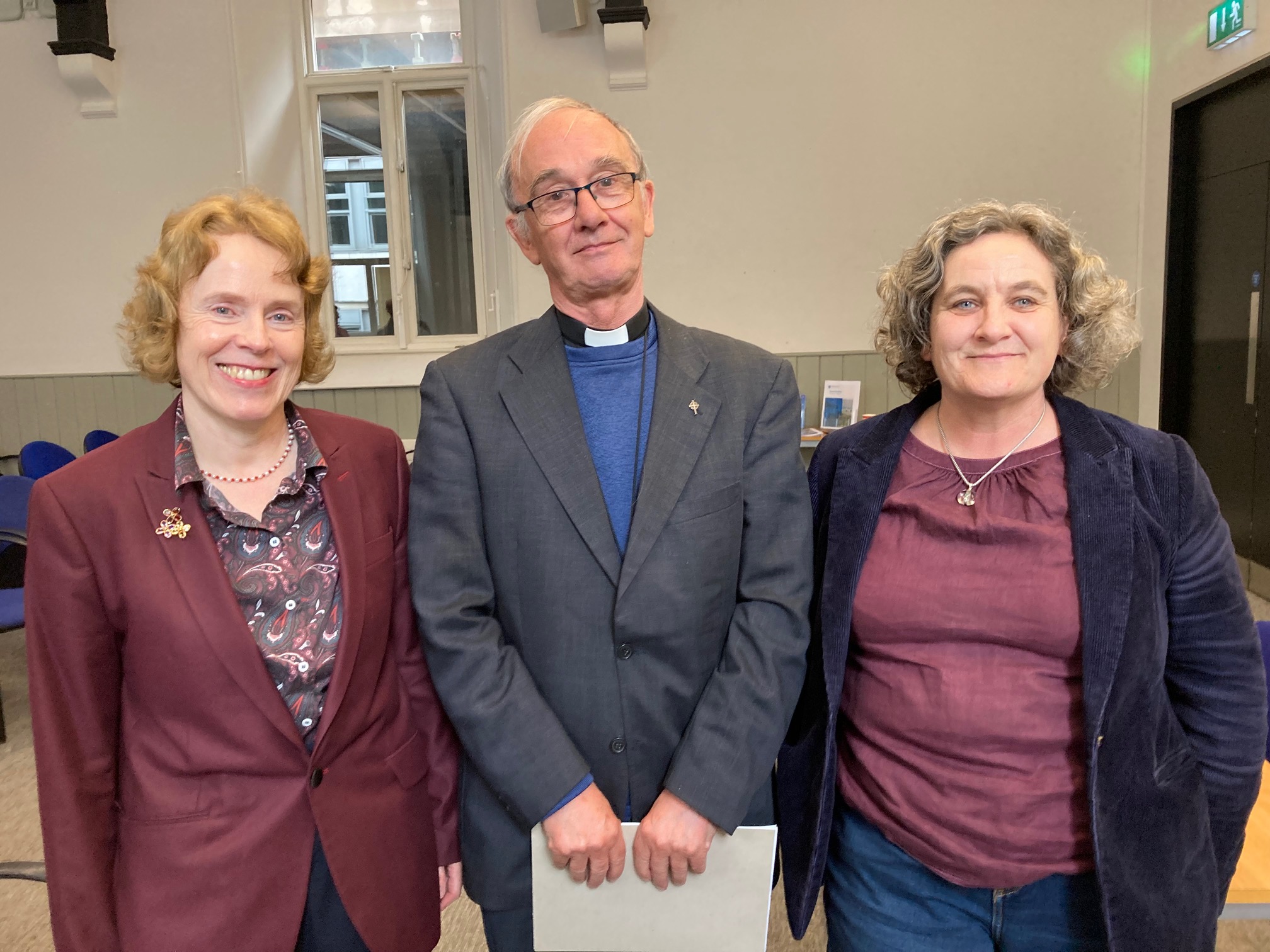 Professor Maureen Junker Kenny, the Revd Keith Suckling and Professor Cathriona.