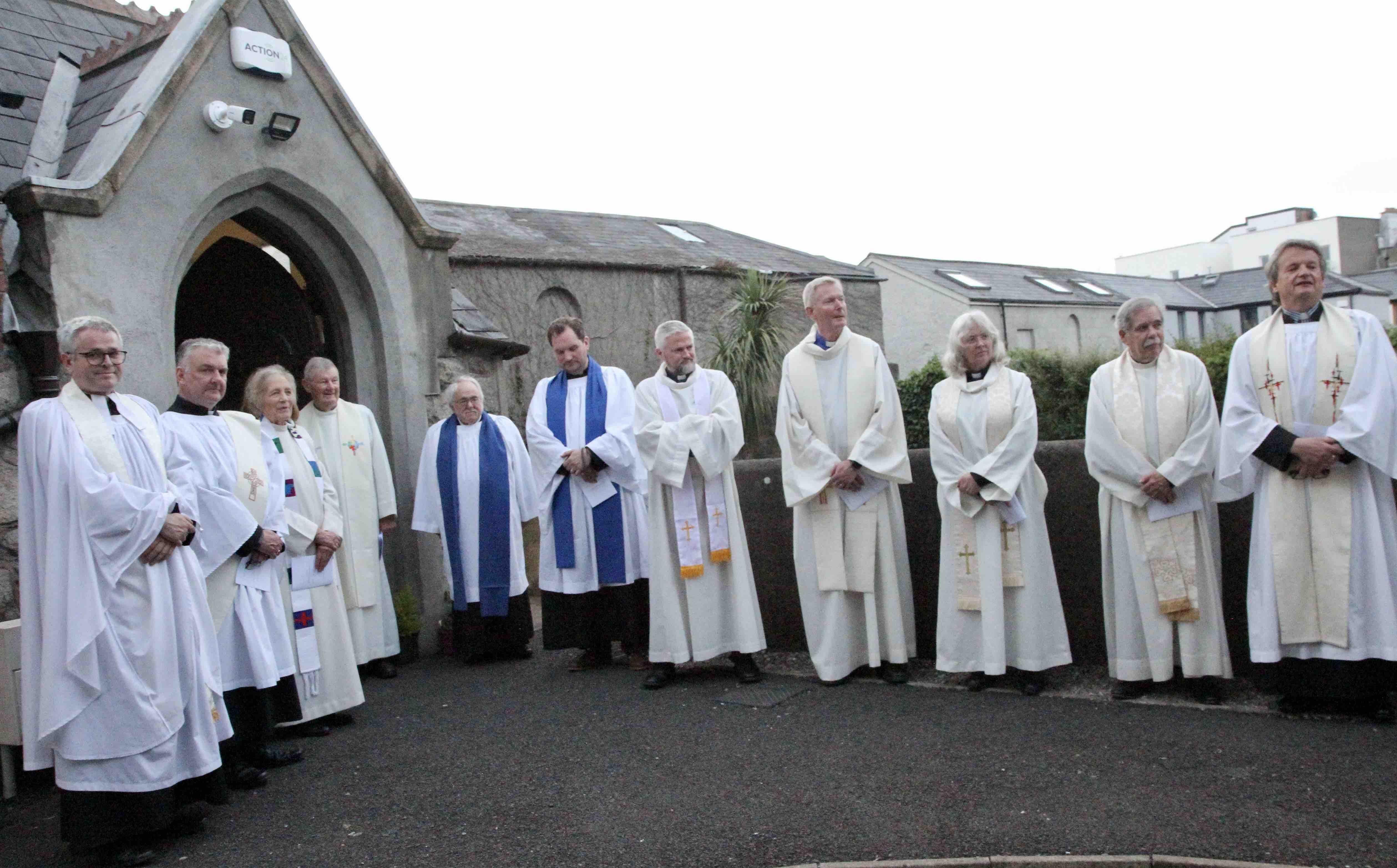 Some of the clergy in Christ Church Dun Laoghaire for the introduction of the Revd Steve Brunn.