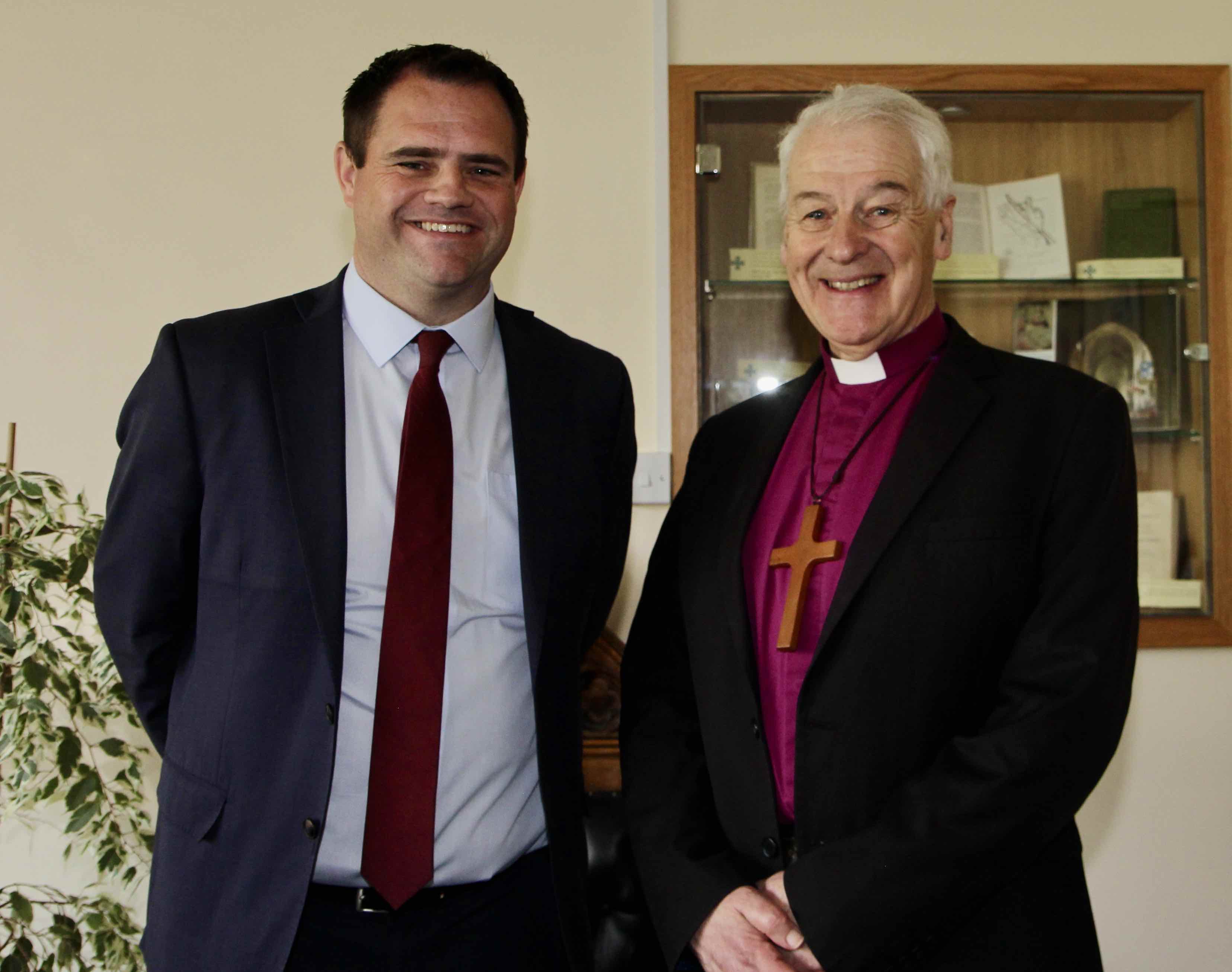 Minister Neale Richmond and Archbishop Michael Jackson.