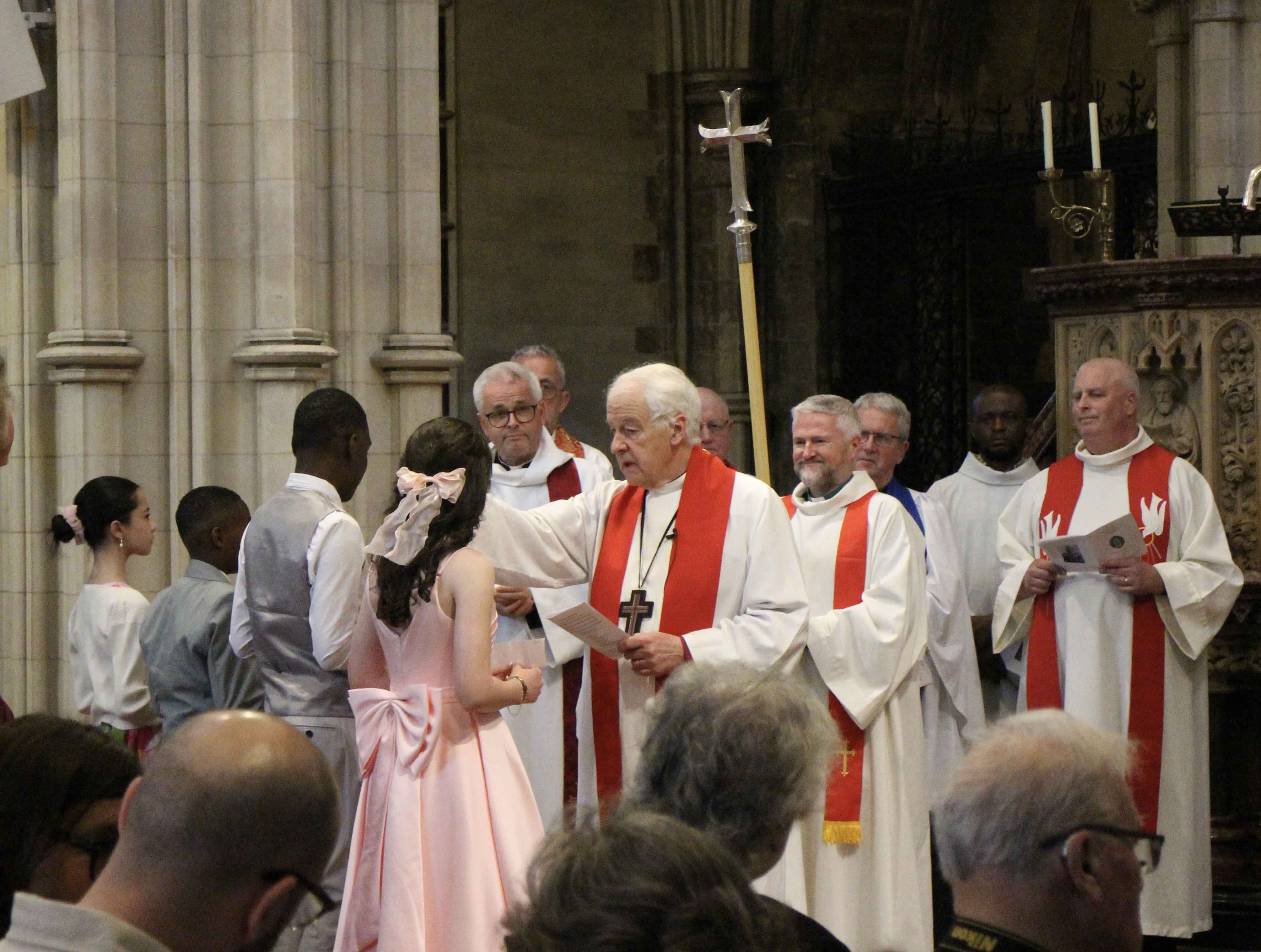 The Archbishop confirms some of the candidates.