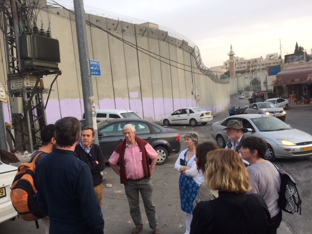 The wall at the end/middle of the Jericho Road in Jerusalem