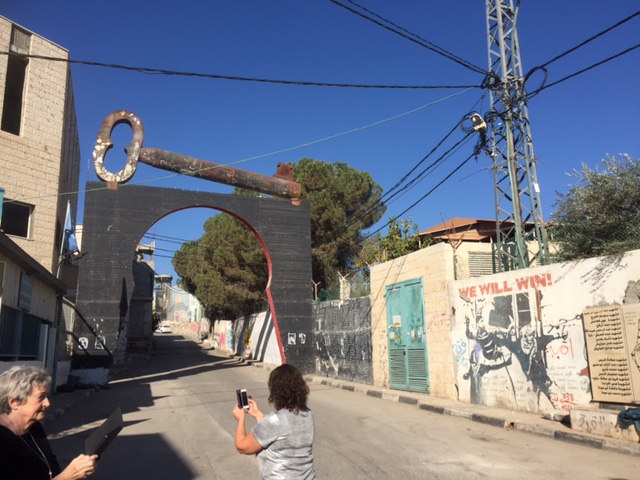 The key by the gate into Aida Camp