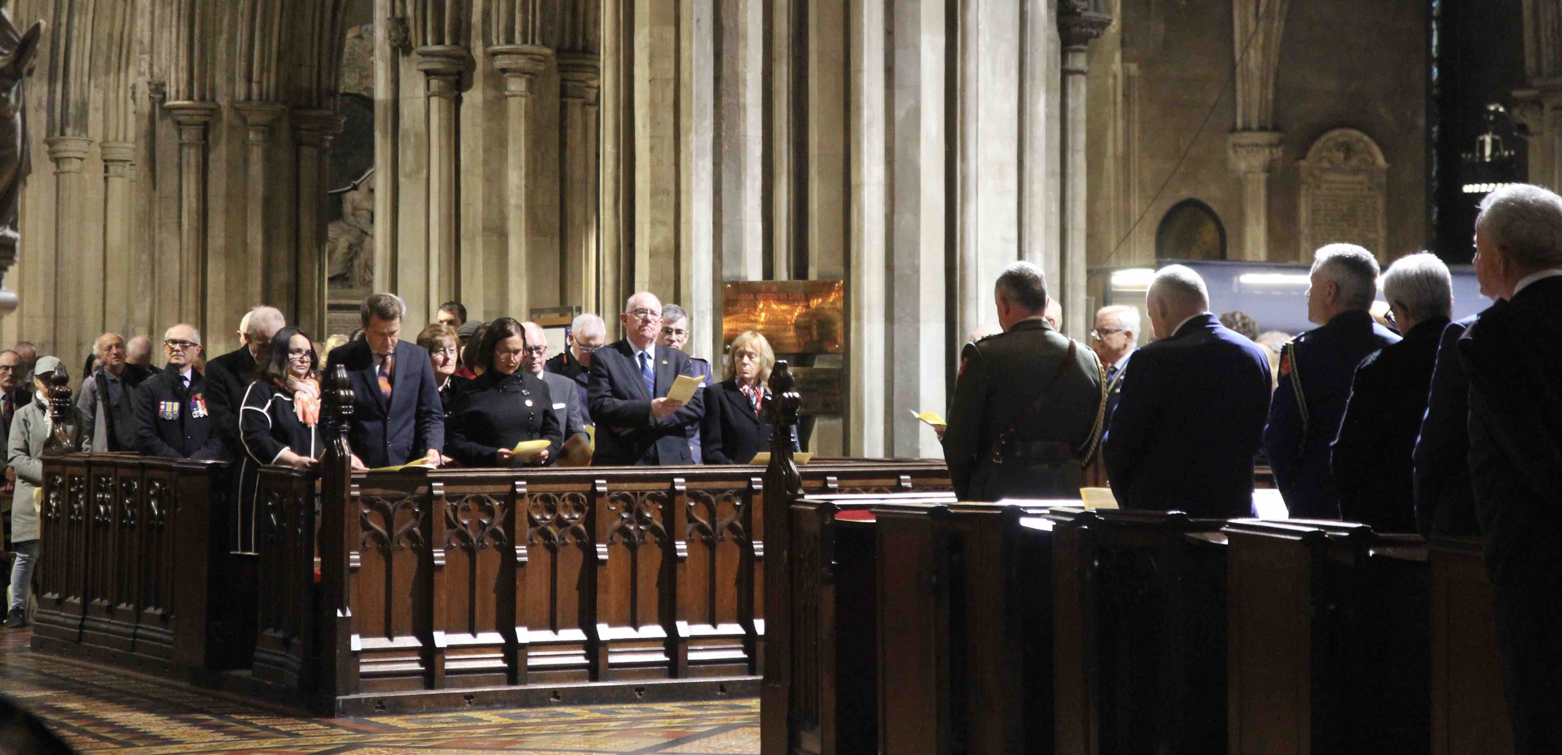 Some of the congregation at the Service of Remembrance in St Patrick's Cathedral.