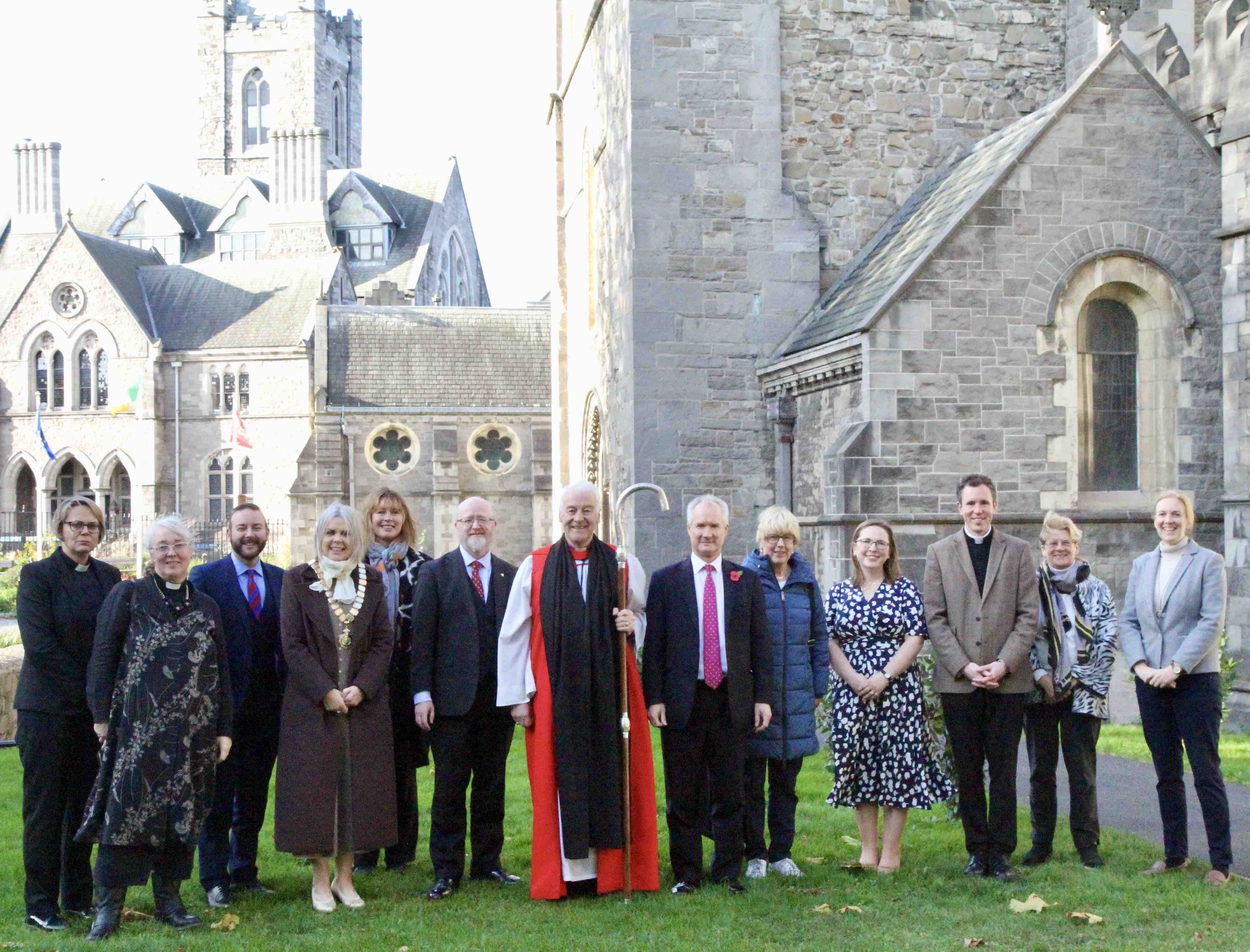 Clergy, organisers and invited guests after the Diocesan Schools Service in Christ Church Cathedral.