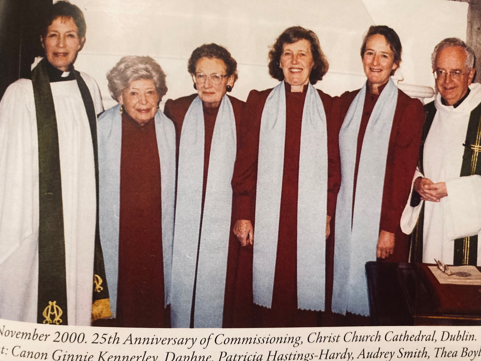 A photo from the 25th anniversary service from the biography of Daphne Wormell ‘With Dignity and Grace' written by her and her daughter Julia Turner.