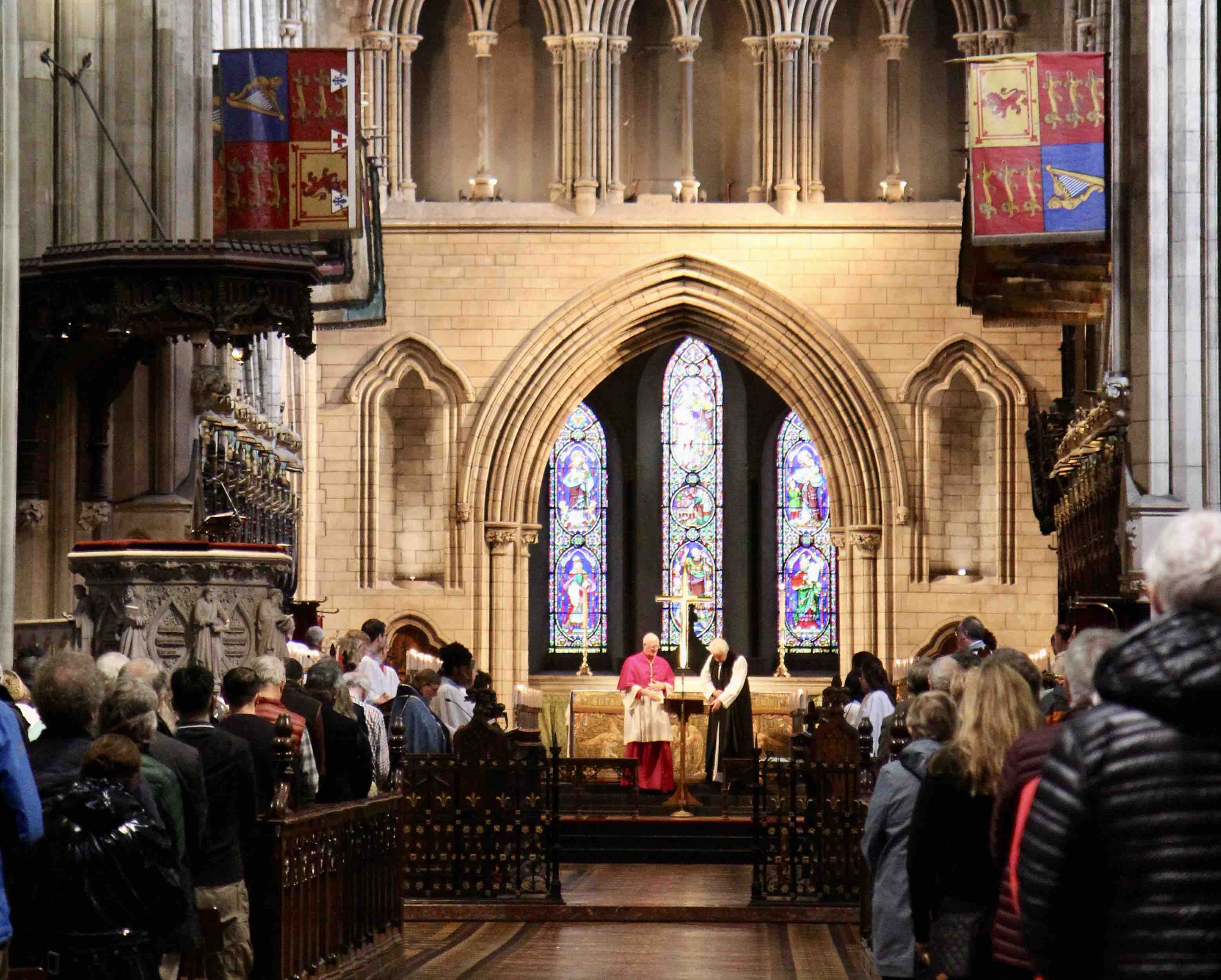 Archbishop Dermot Farrell and Archbishop Michael Jackson jointly give the blessing at the end of the service.