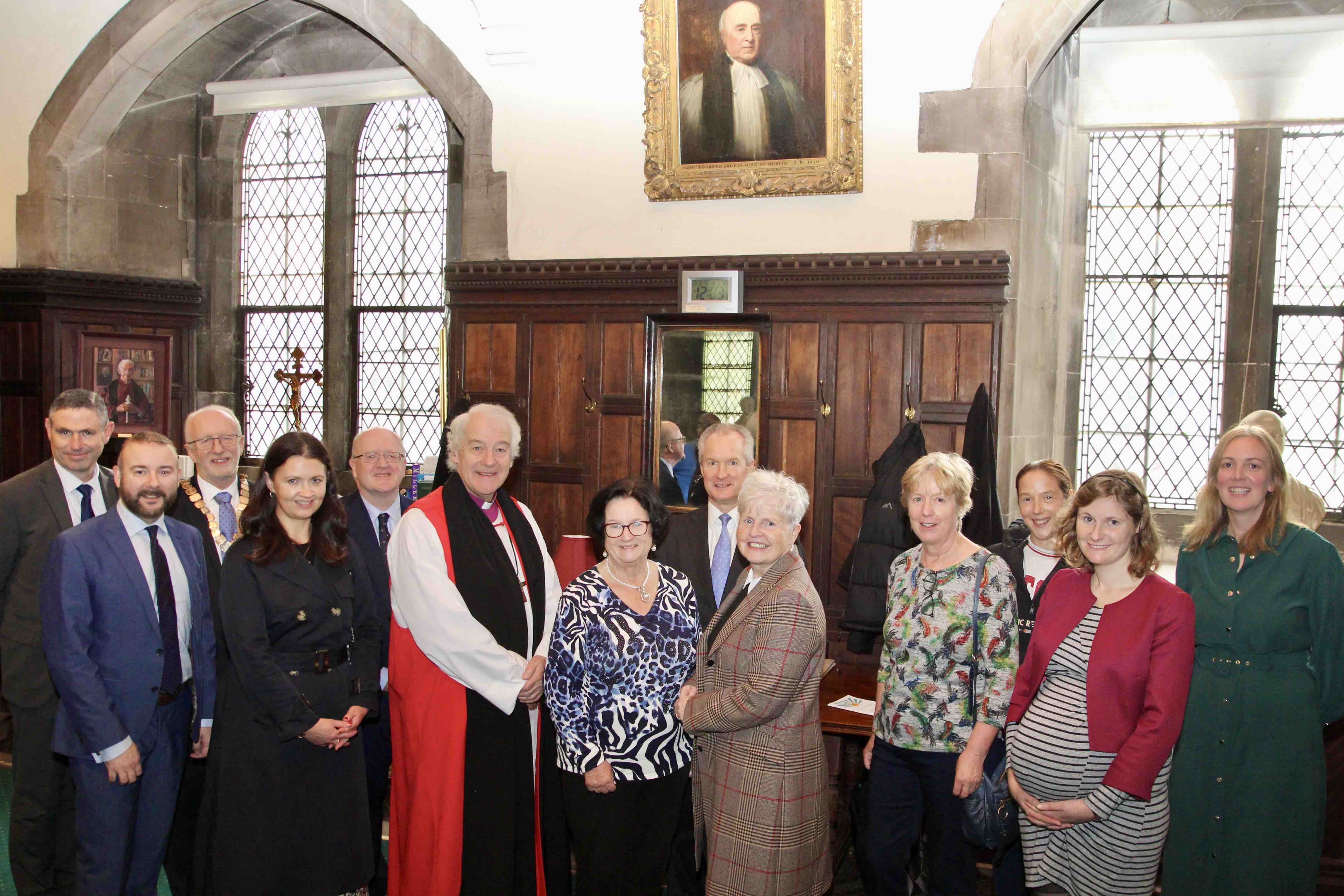 Archbishop Michael Jackson with some of the invited guests from the area of education.