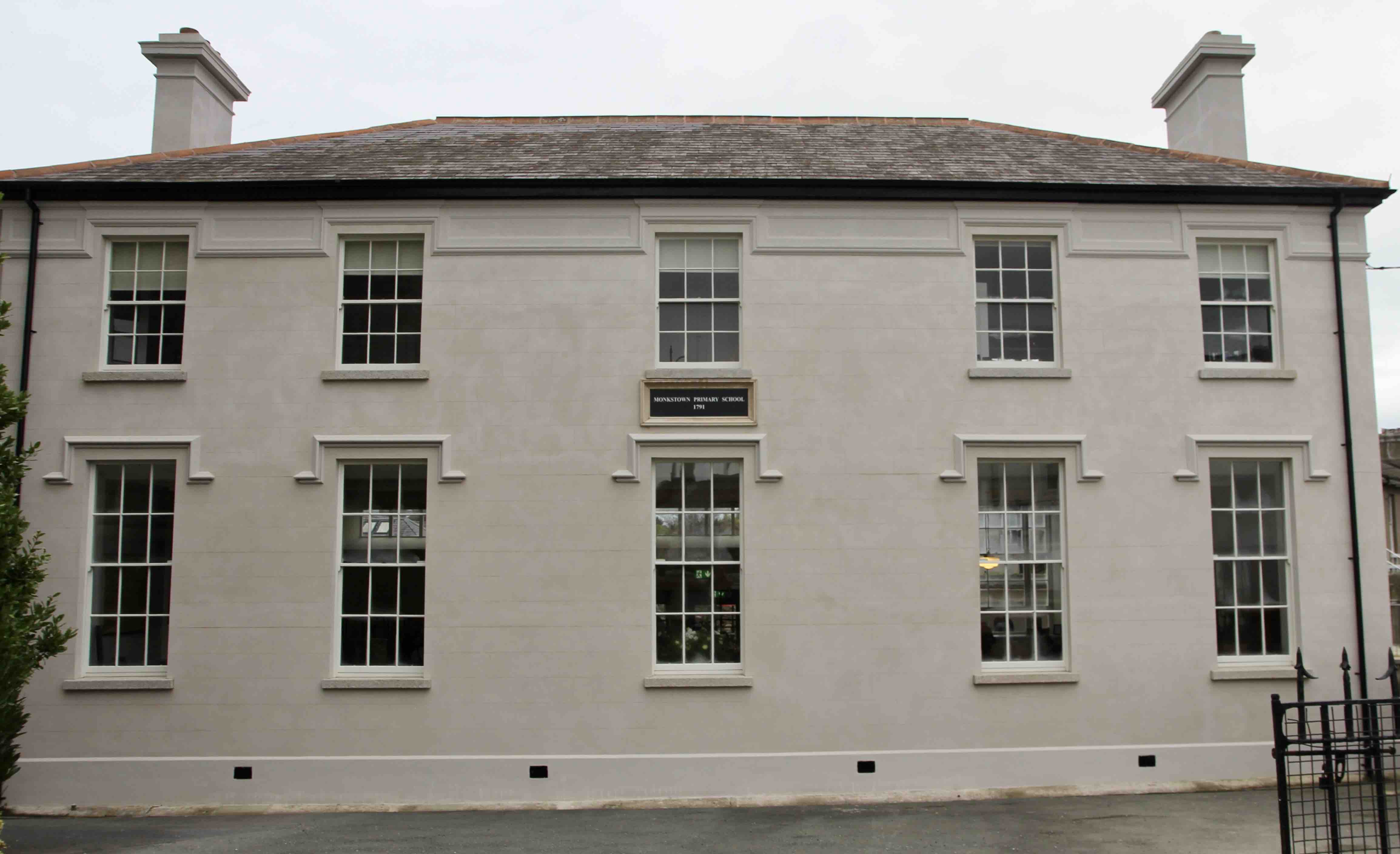 From eyesore to pride of place - the restored Monkstown Schoolhouse.