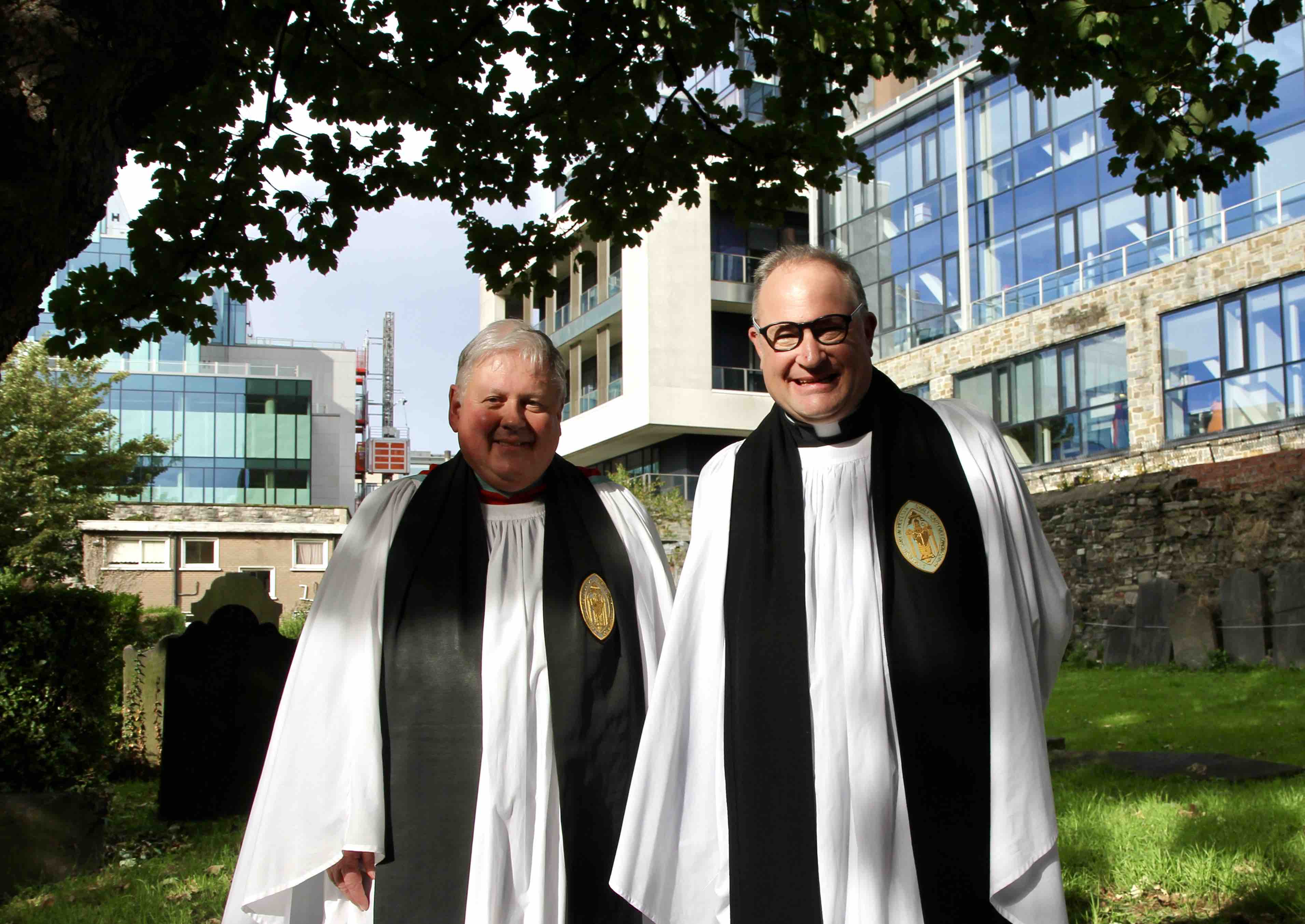 Preacher, the Revd Simon Doogan, with Dean William Morton.