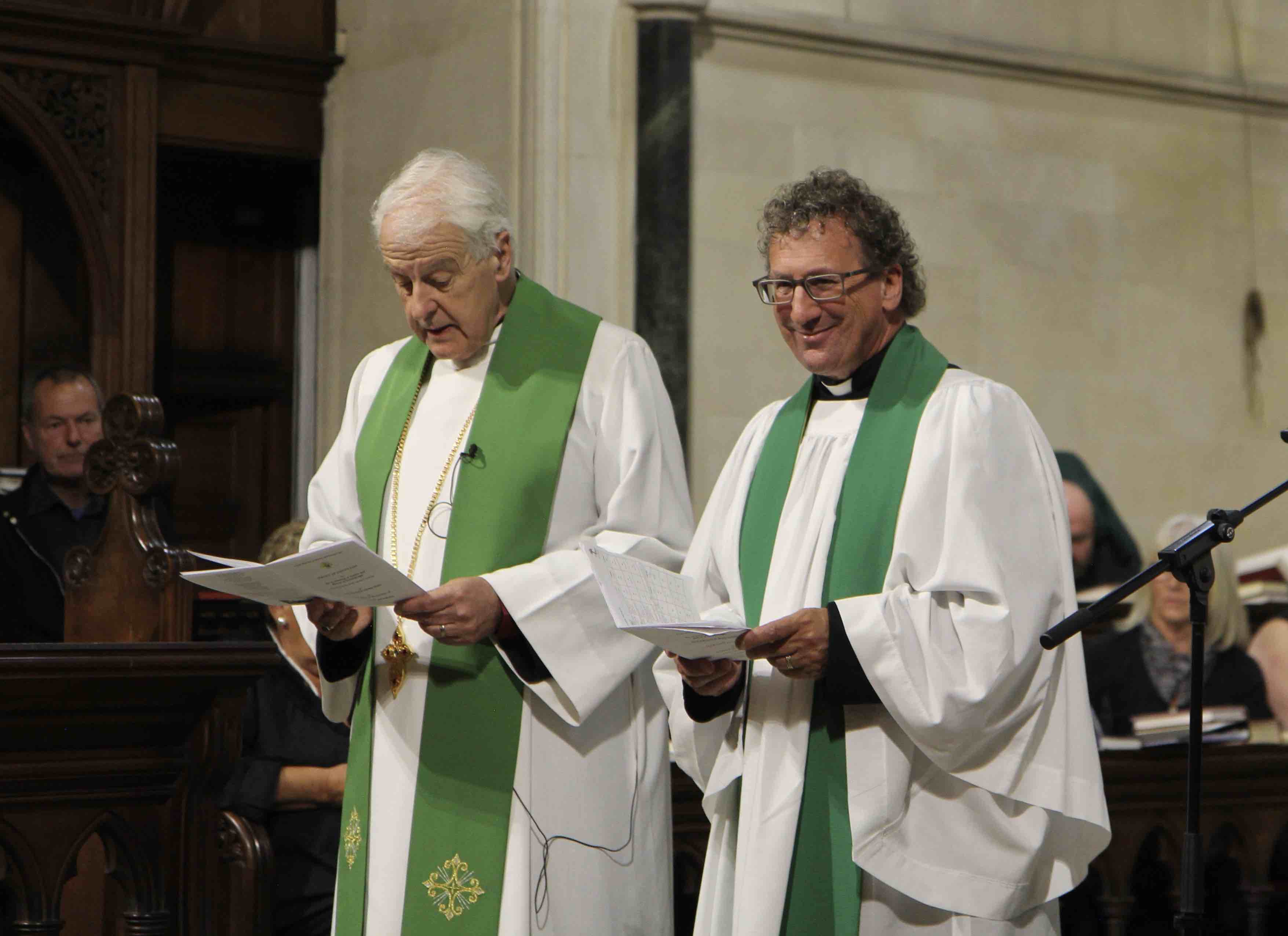 The Archbishop and Alistair during the service of Institution.