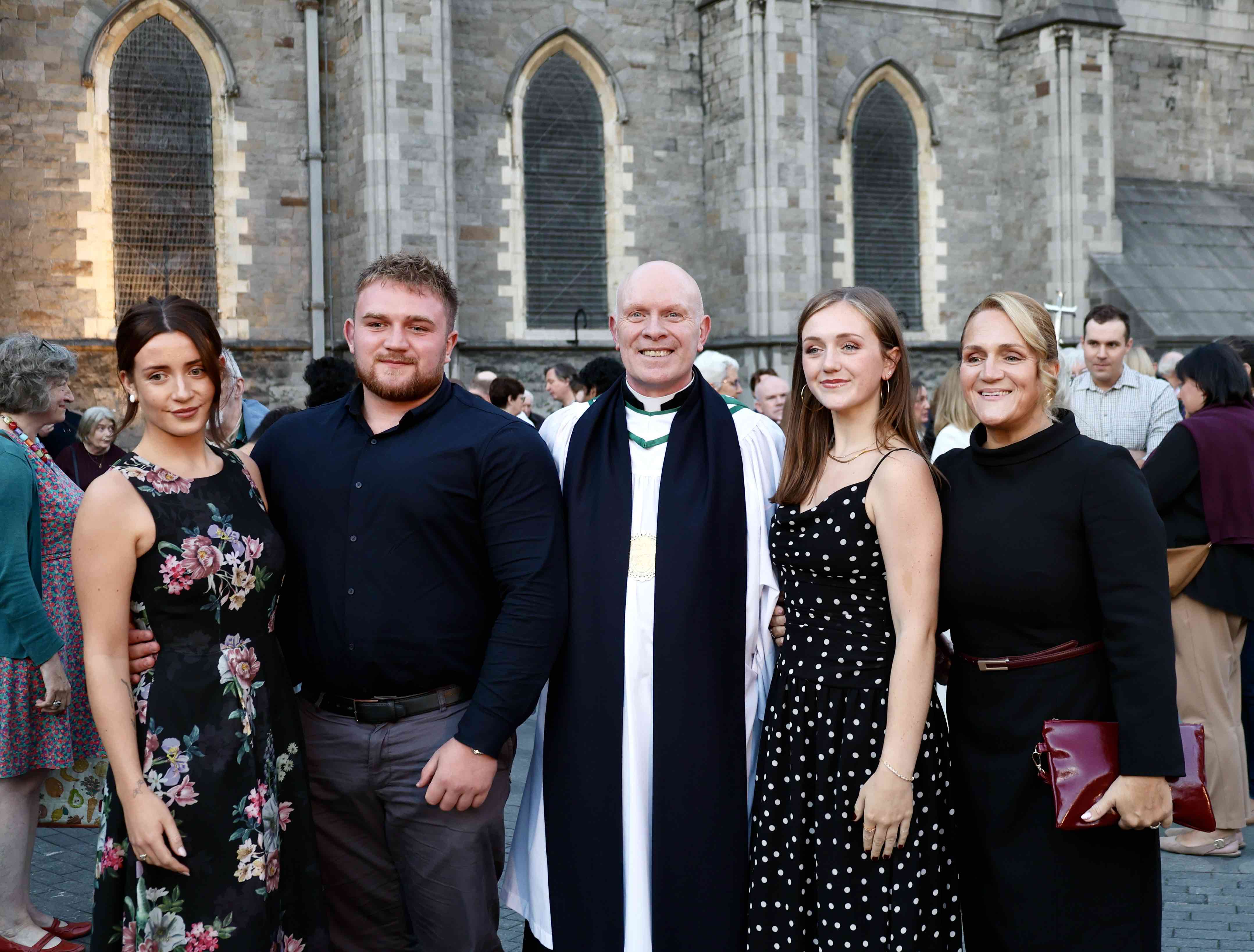 Dean Tom O'Brien with his family.