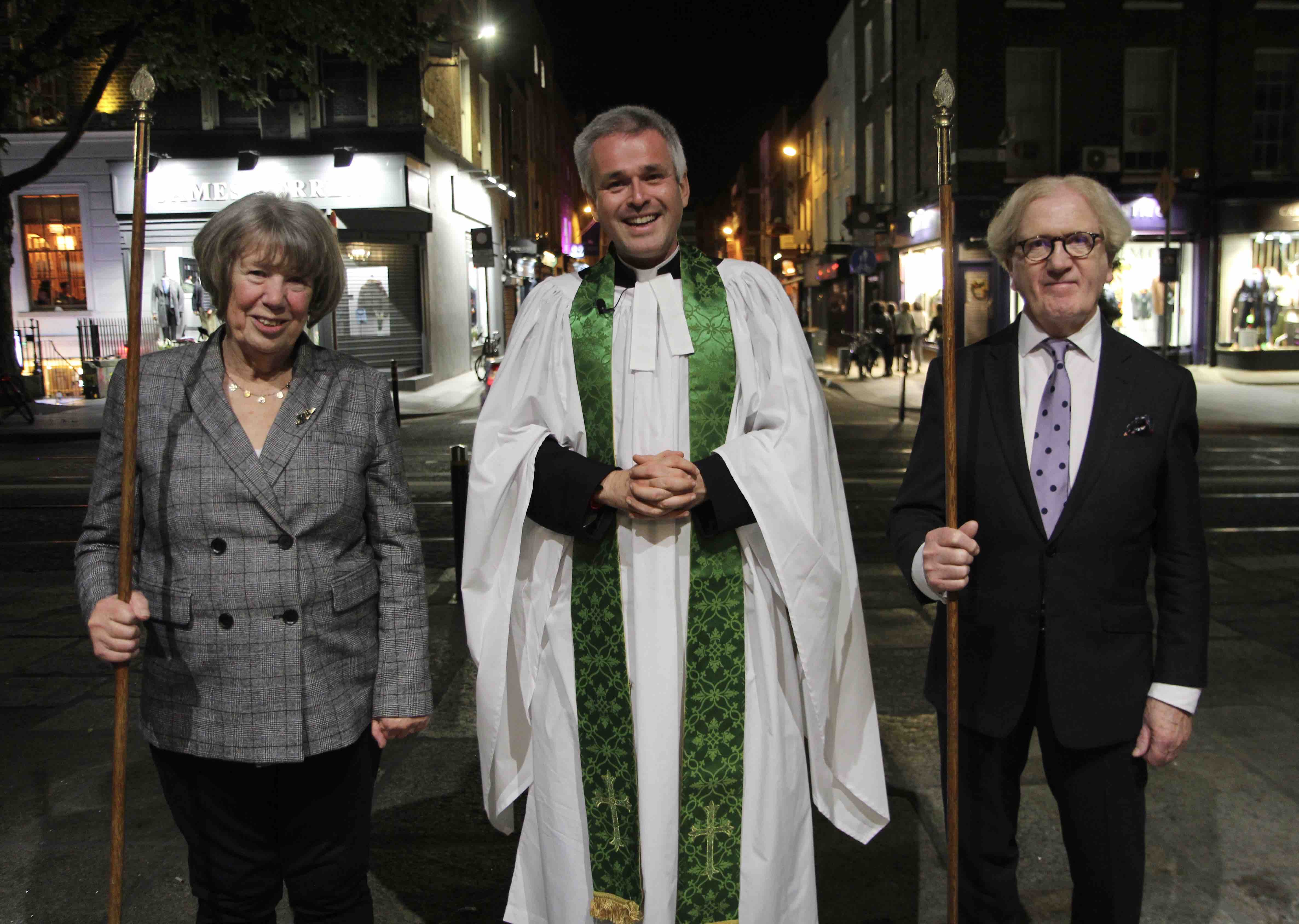 Canon Paul Arbuthnot with the Church Wardens.