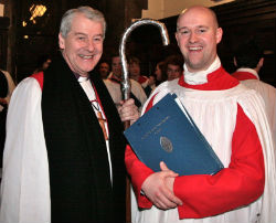 Archbishop Michael Jackson and Ian Keatley