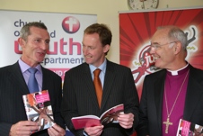 David Gardiner, Barry Andrews TD and Archbishop Harper at Launch of Report