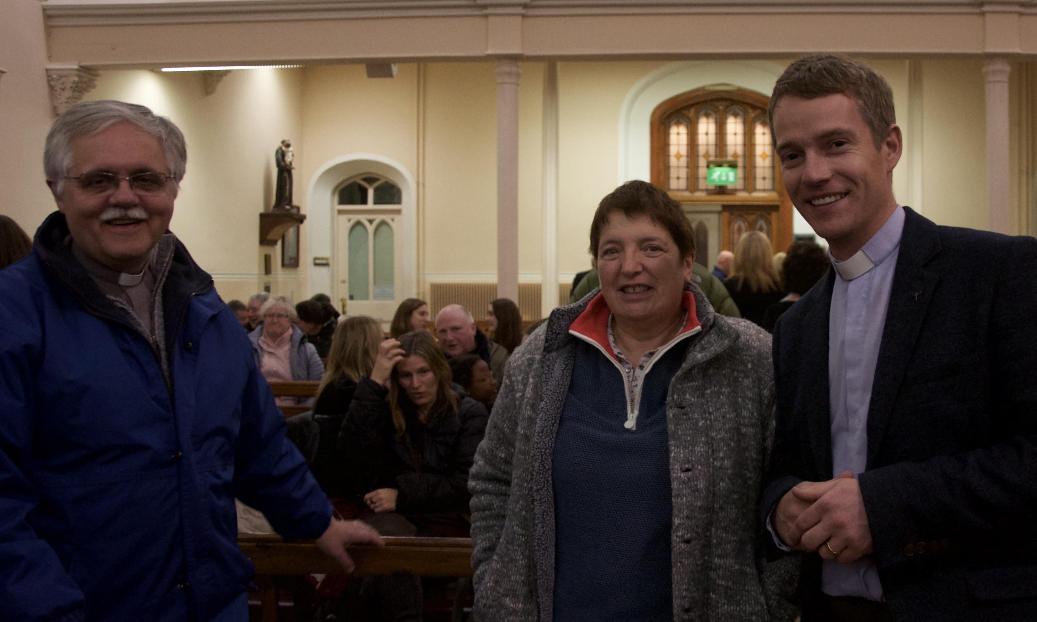 The Revd Ken Rue, Lesley Rue and the Revd Jack Kinkead at the Songs for Syria fundraising concert in Wicklow.