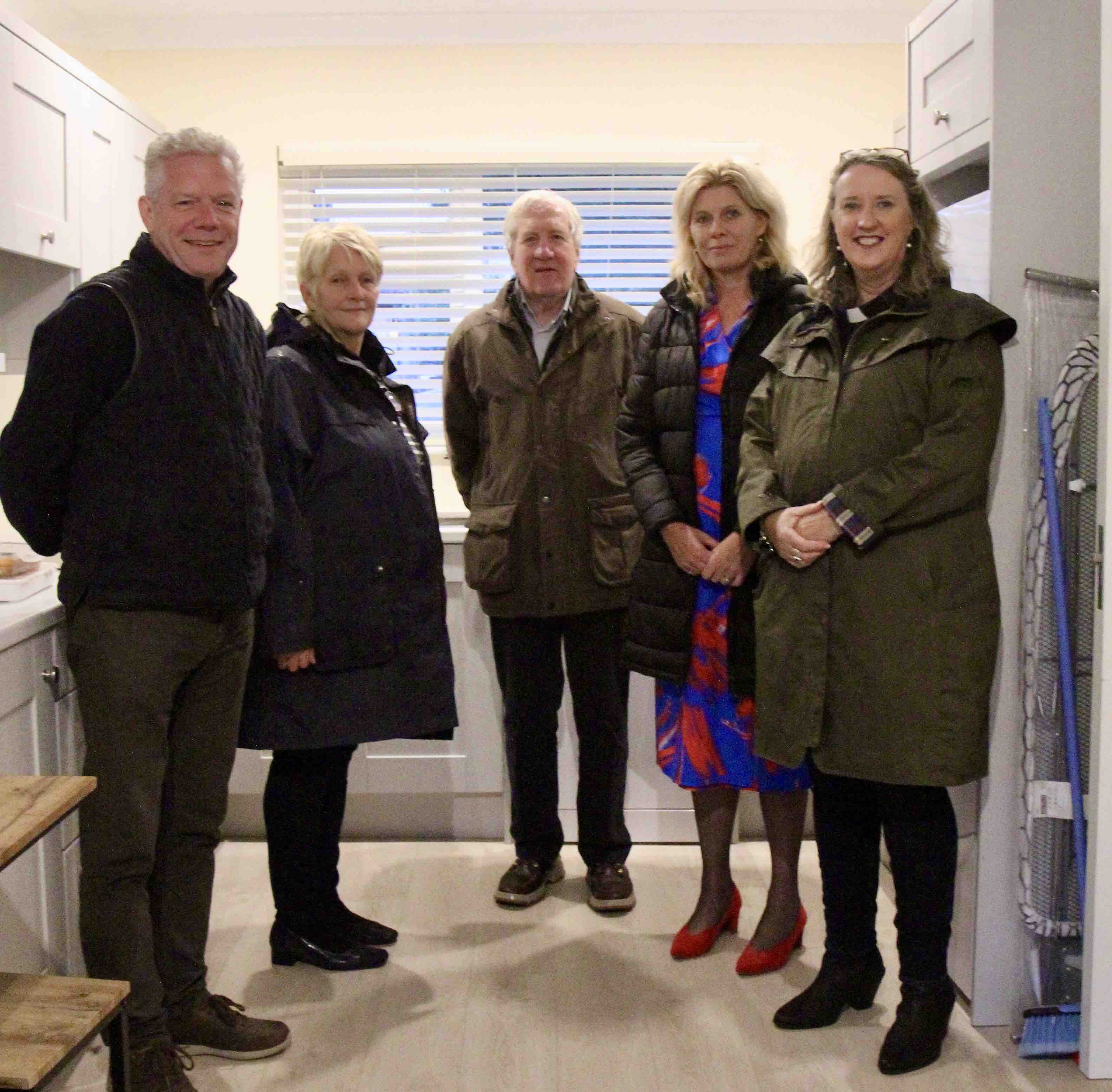 Graham Hohn representing Benefact Trust, Barbara Davis and Robert Neill of Charabanc, Cllr Melanie Corrigan of Enniskerry Welcomes and the Revd Cathy Hallissey.