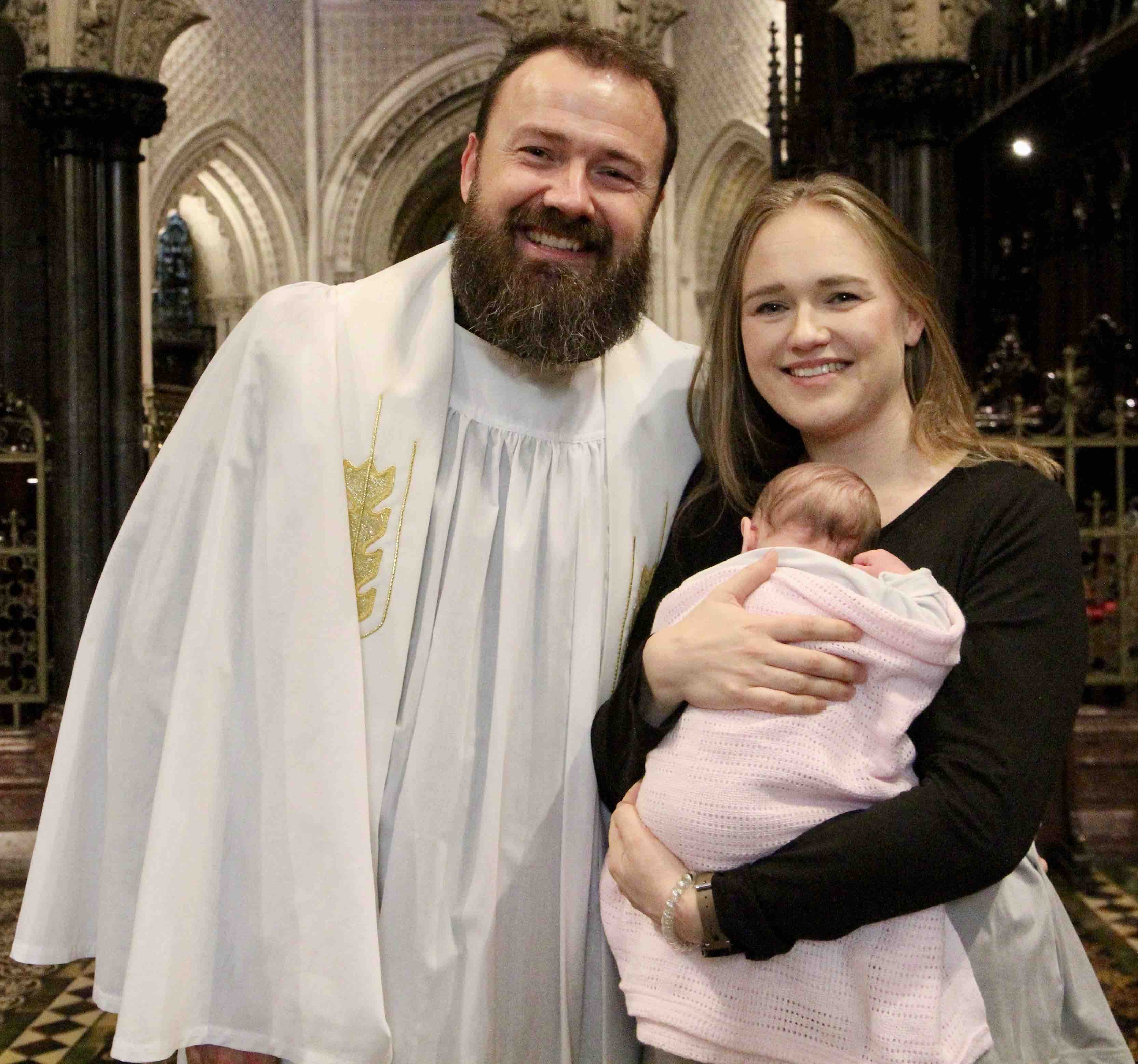 The Revd Scott Evans with his wife Christine and their daughter Hailey. Their son Daniel is also part of their adventure..